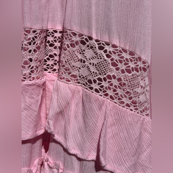 Free people santa maria maxi bohemian dress in pink size large - Picture 9 of 11